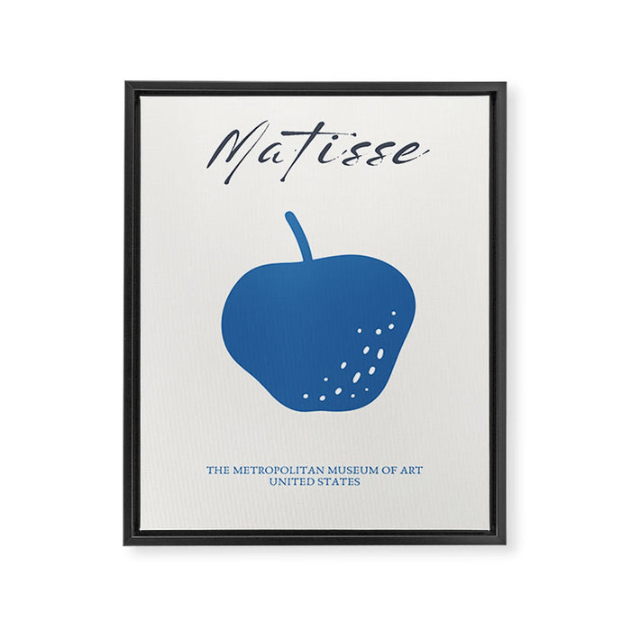 Matisse Blue Apple Cutout  Framed Canvas Print Gallery Image 1