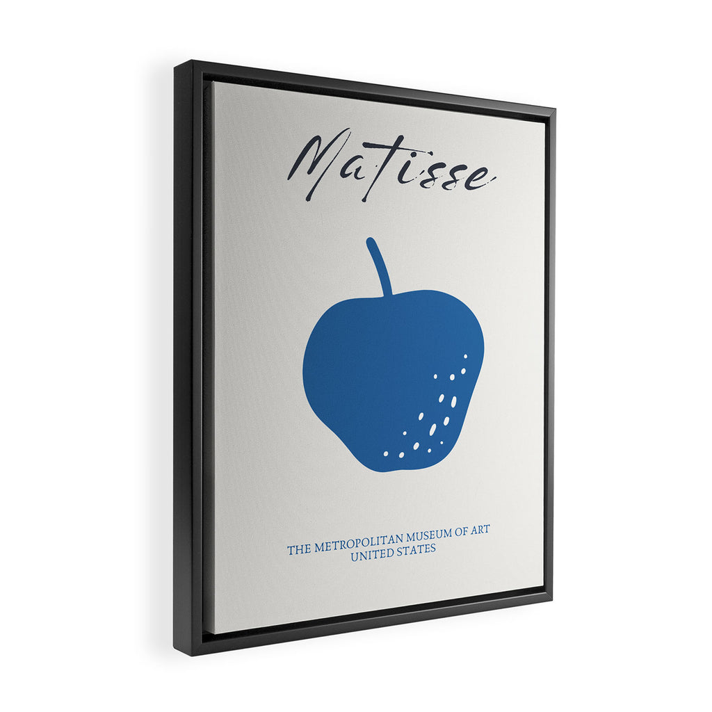 Matisse Blue Apple Cutout  Framed Canvas Print Gallery Image 2