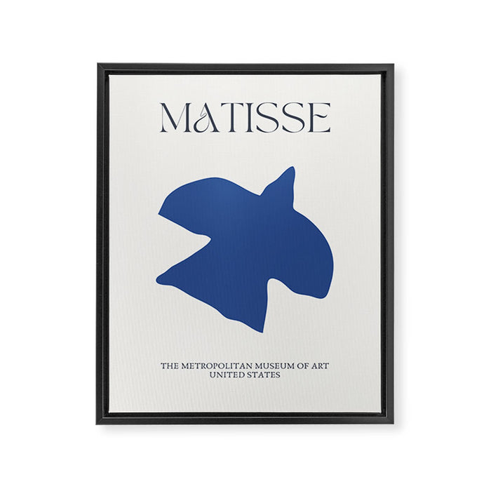 Matisse Blue Bird Cutout  Framed Canvas Print Gallery Image 1