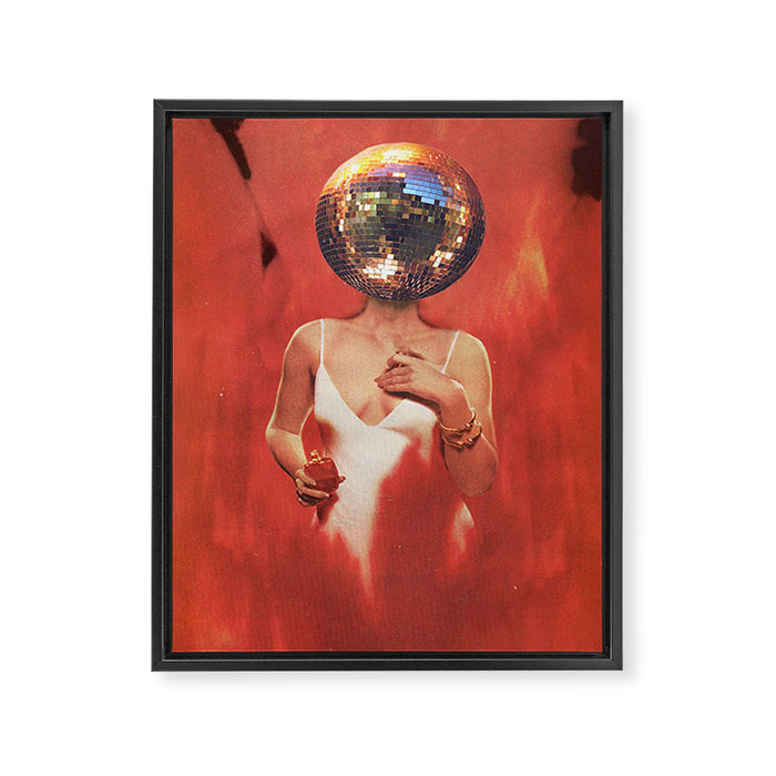 Disco Girl Framed Canvas Print Gallery Image 1