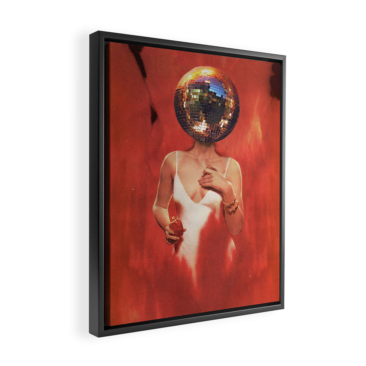 Disco Girl Framed Canvas Print Gallery Image 2