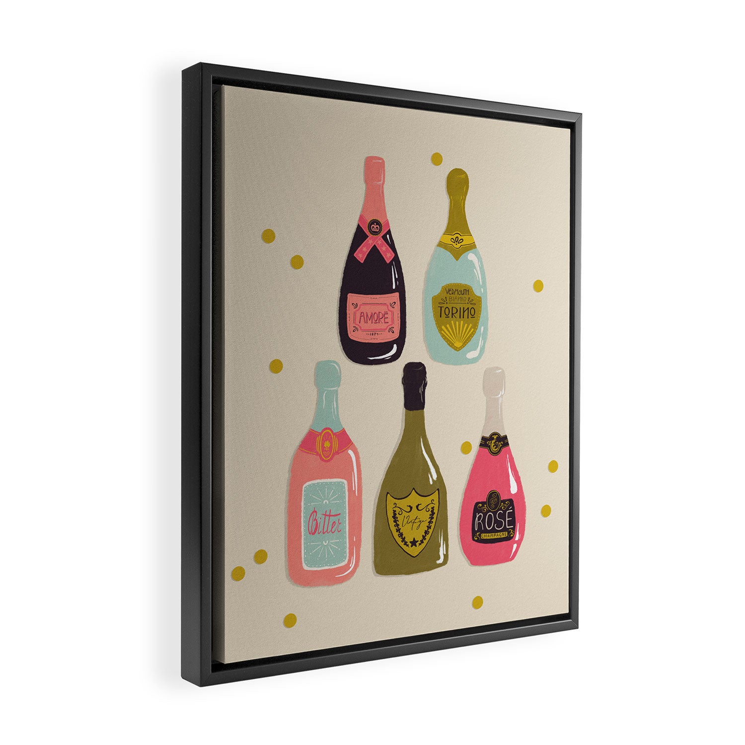 Champagne Cheers Framed Canvas Print Gallery Image 2