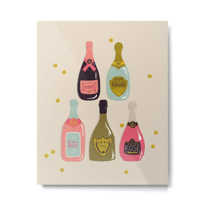 Champagne Cheers Metal Print Gallery Image 1
