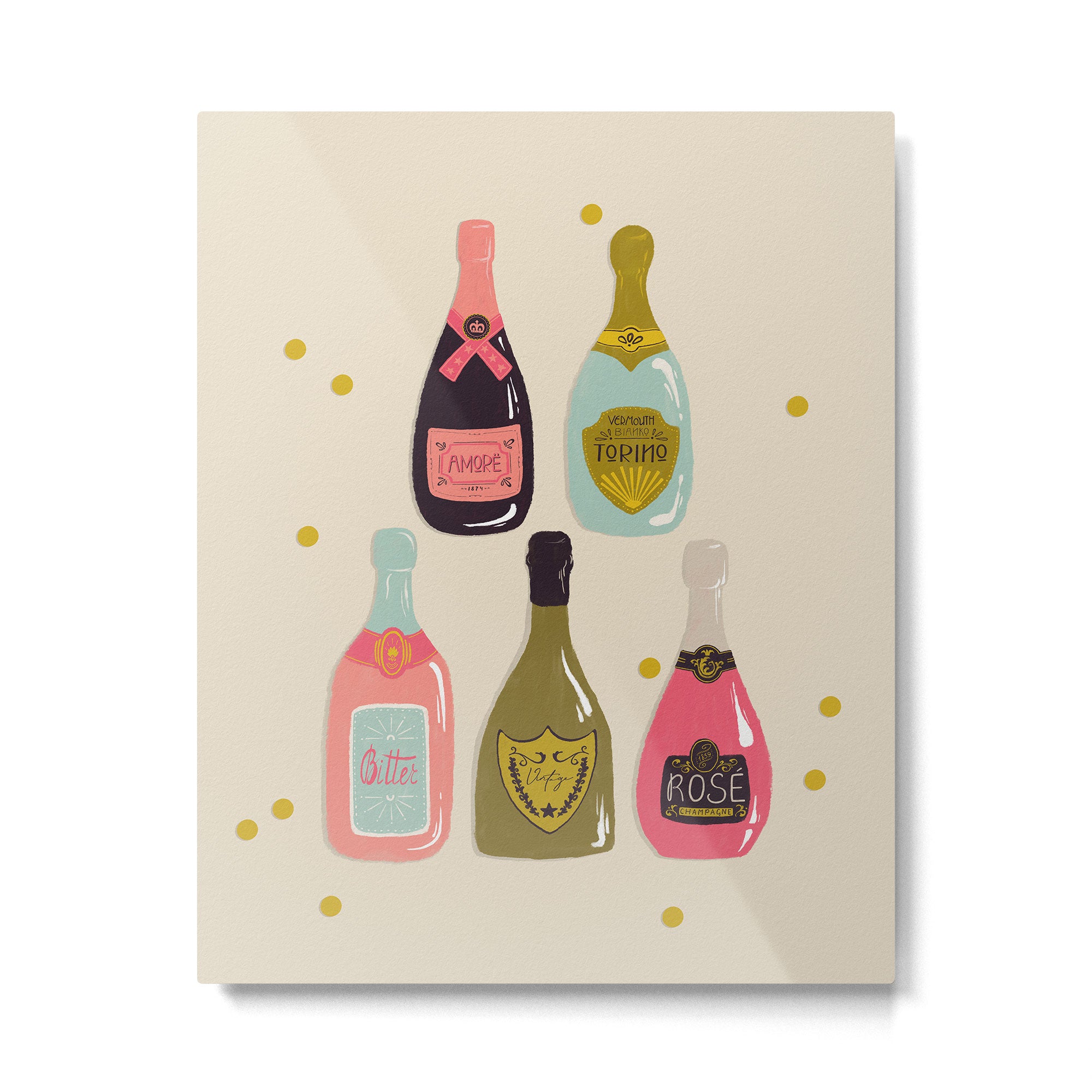 Champagne Cheers Metal Print Gallery Image 4