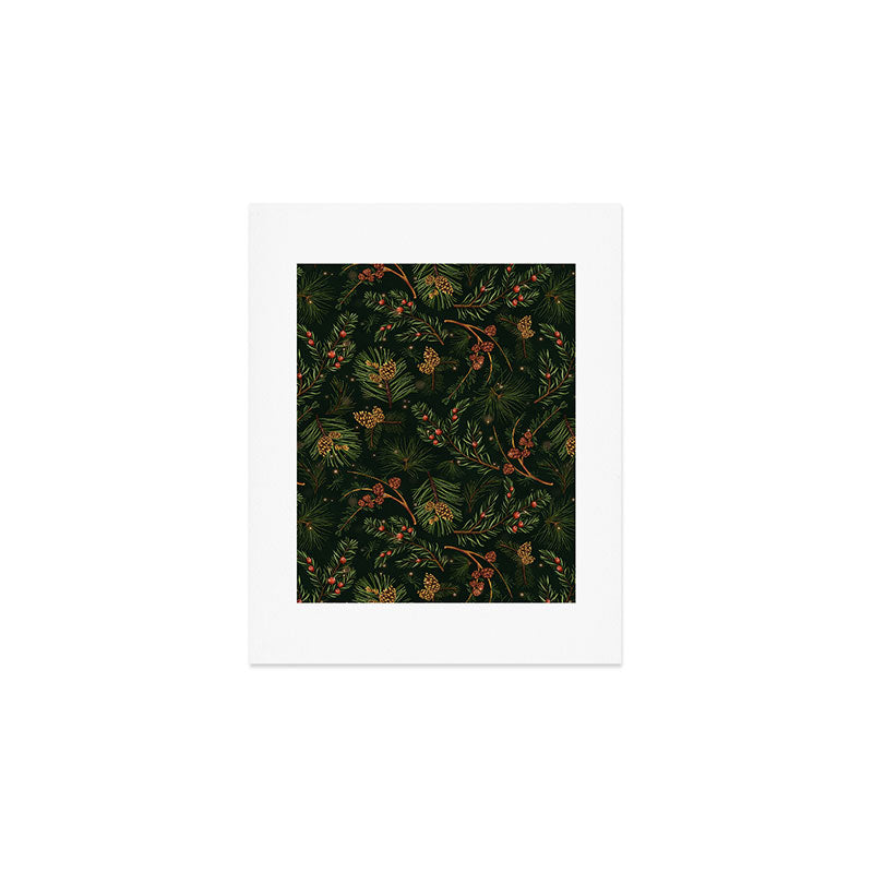 Christmas Spruce Dark Green Art Print Gallery Image 1