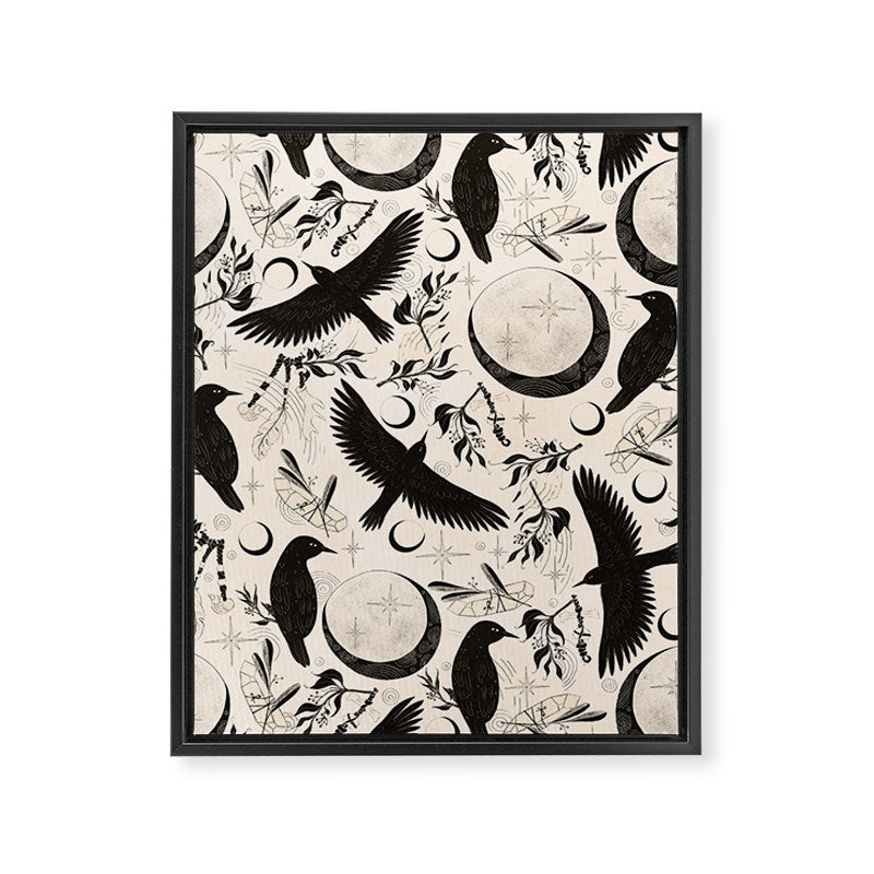Raven Tarot Light Framed Canvas Print Gallery Image 8