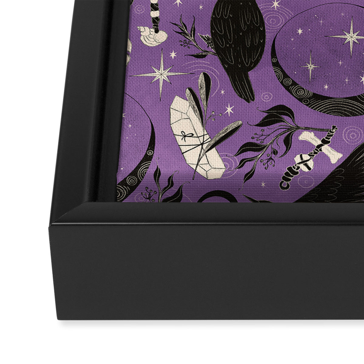 Raven Tarot Purple  Framed Canvas Print Gallery Image 3