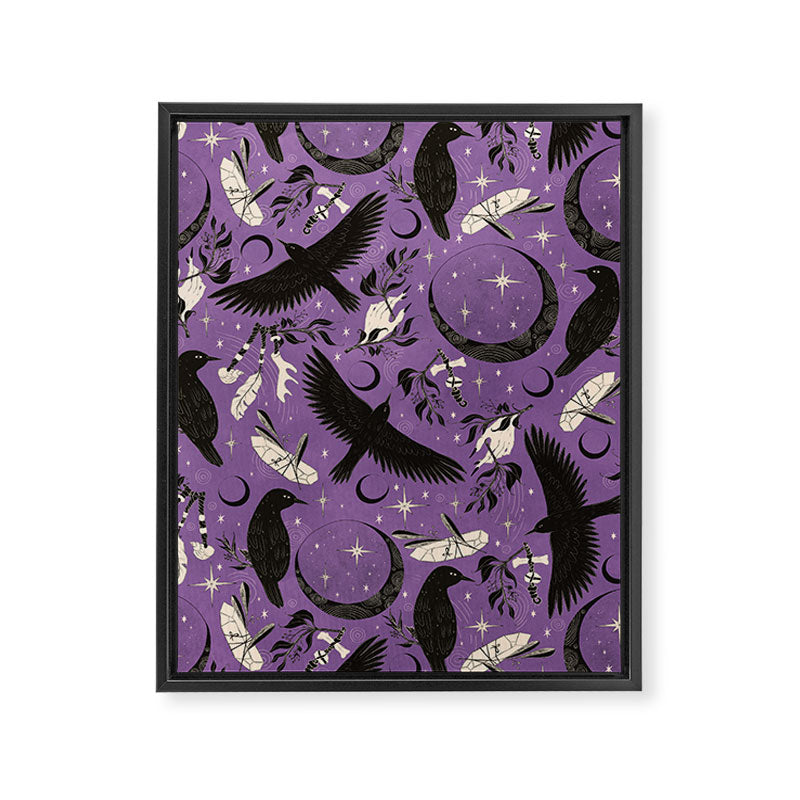 Raven Tarot Purple  Framed Canvas Print Gallery Image 8