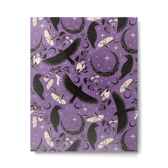 Raven Tarot Purple  Metal Print Gallery Image 1