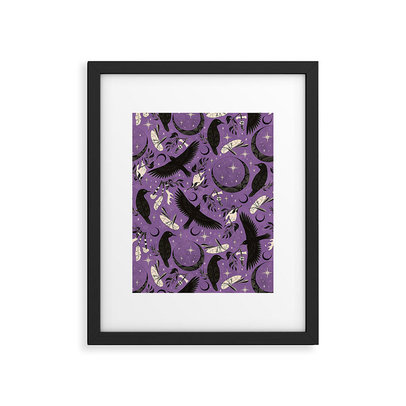 Raven Tarot Purple  Framed Art Print Gallery Image 6