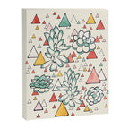 Succulent and triangles seamless pattern Canvas Print Gallery Image 8