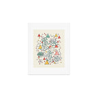Succulent and triangles seamless pattern Art Print Gallery Image 1