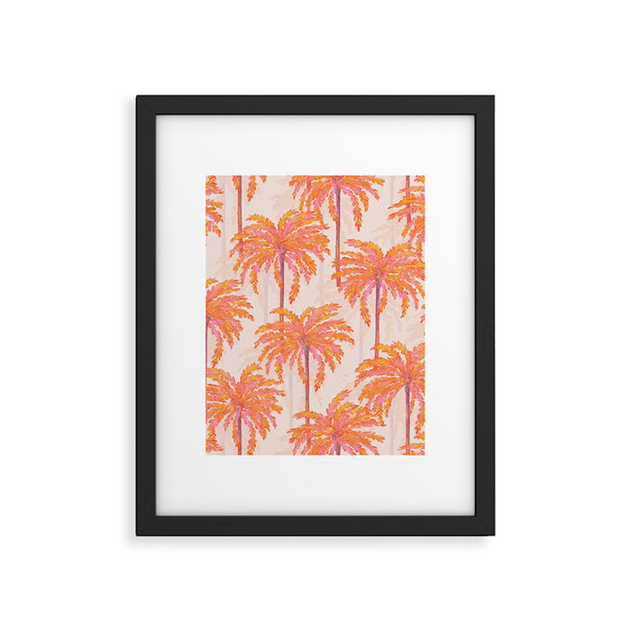 Sunset Palm Framed Art Print Gallery Image 1
