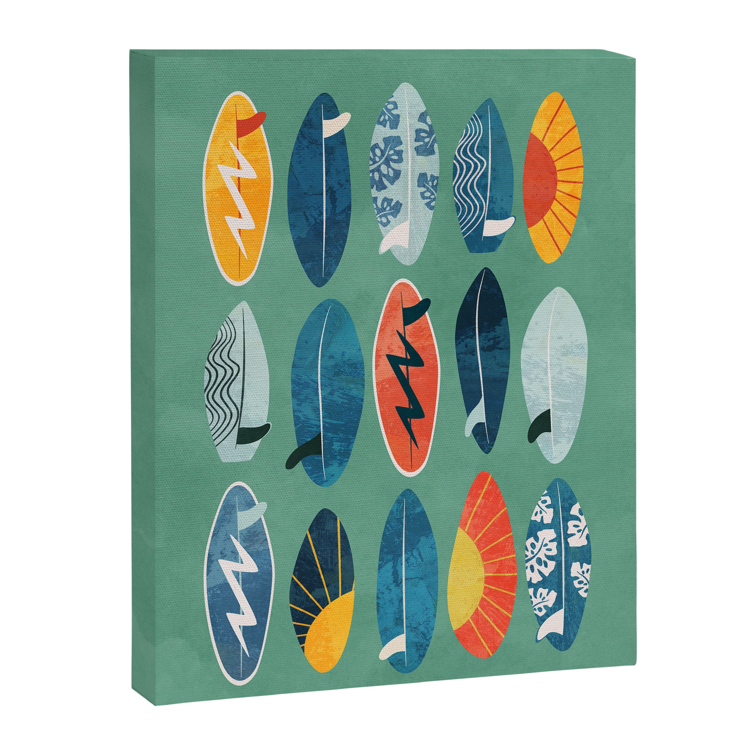 Surfboard green  Canvas Print Gallery Image 8