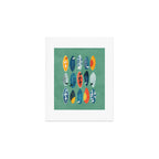 Surfboard green  Art Print Gallery Image 1