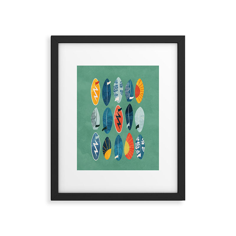 Surfboard green  Framed Art Print Gallery Image 6