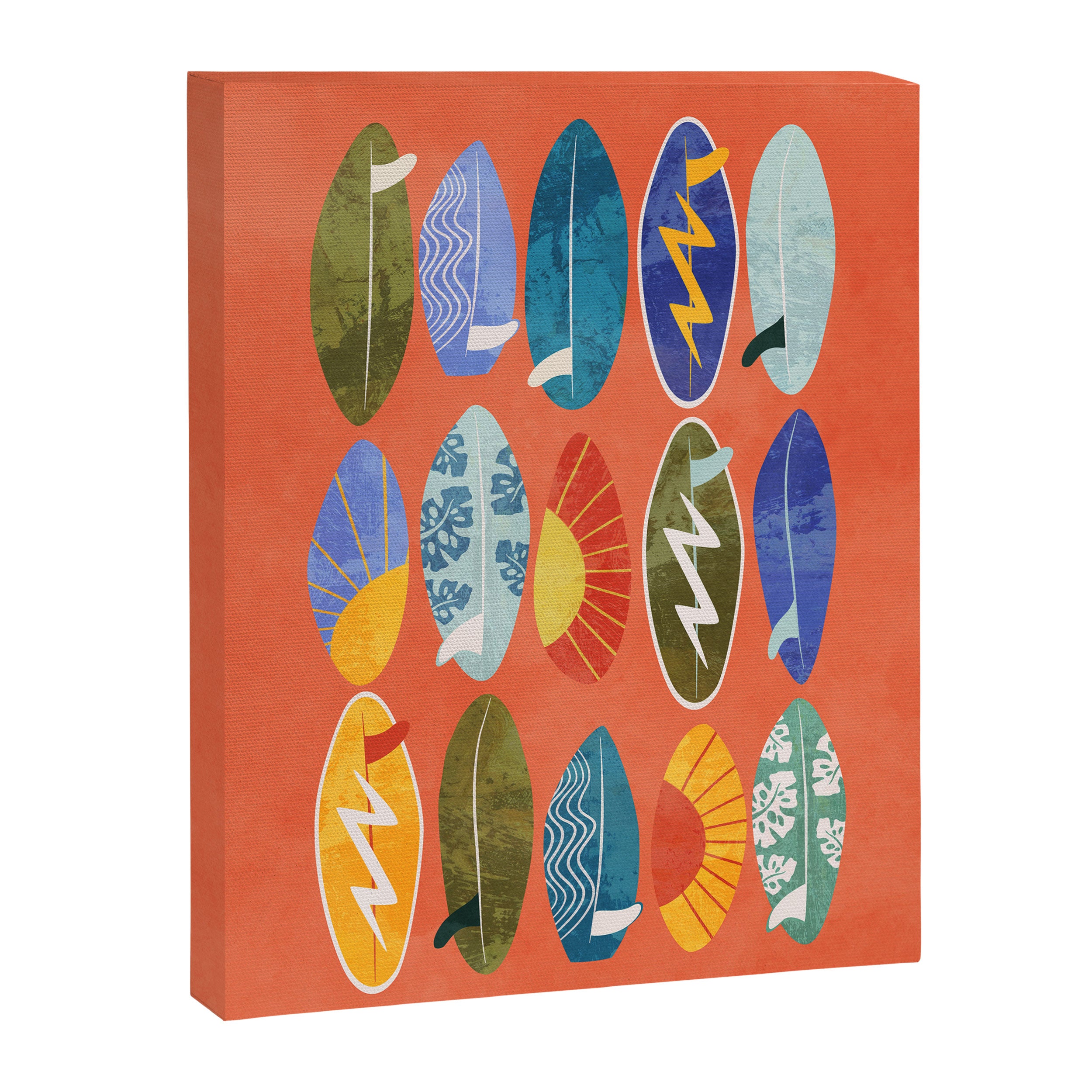 Surfboard orange  Canvas Print Gallery Image 8