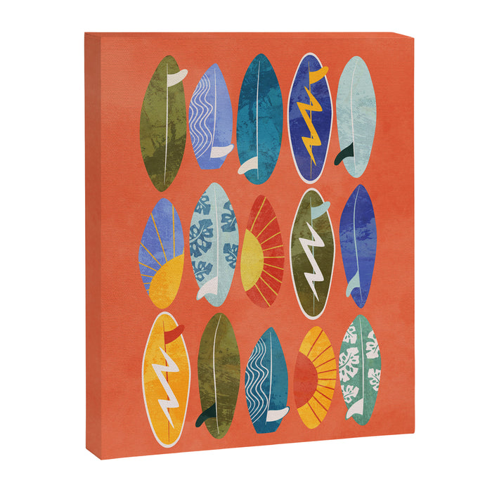 Surfboard orange  Canvas Print Gallery Image 1