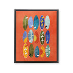 Surfboard orange  Framed Canvas Print Gallery Image 8