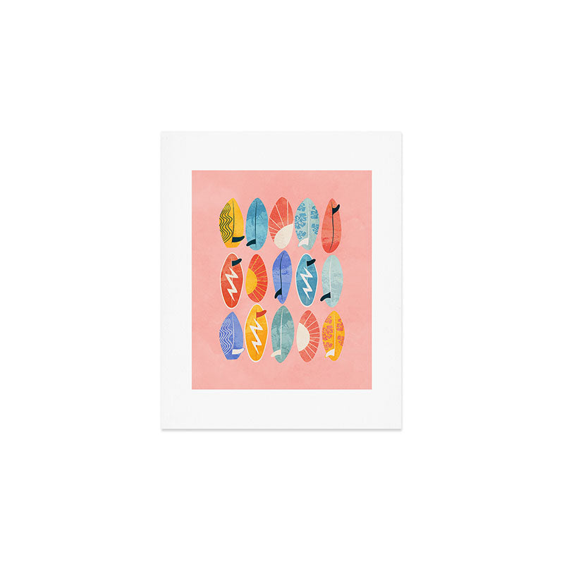 Surfboard pink Art Print Gallery Image 1