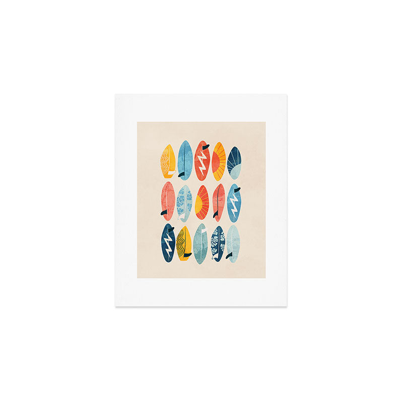 Surfboard white  Art Print Gallery Image 1