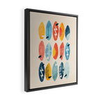 Surfboard white  Framed Canvas Print Gallery Image 2