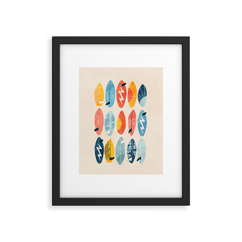 Surfboard white  Framed Art Print Gallery Image 6