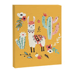 White Llama with flowers Canvas Print Gallery Image 8