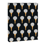 Golf Ball & Tee Pattern (Black) Canvas Print Gallery Image 8