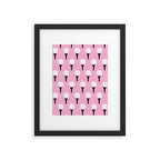 Golf Ball & Tee Pattern (Pink) Framed Art Print Gallery Image 6