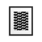 Golf Club Head Vintage Pattern (Black/White) Framed Art Print Gallery Image 6