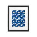 Golfing Pattern (Blue) Framed Art Print Gallery Image 6