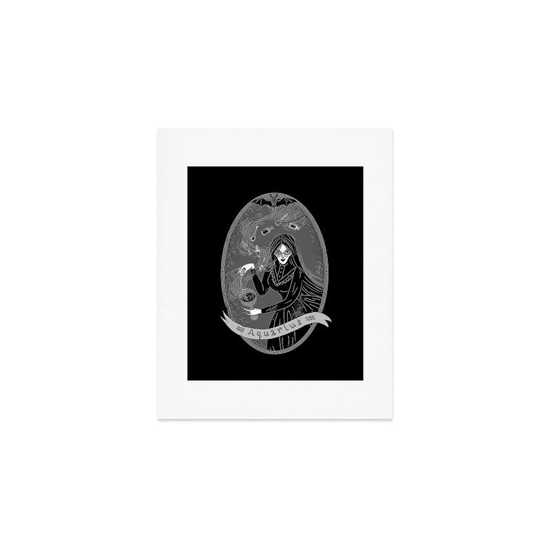 Aquarius Witchy Zodiac Art Print Gallery Image 1