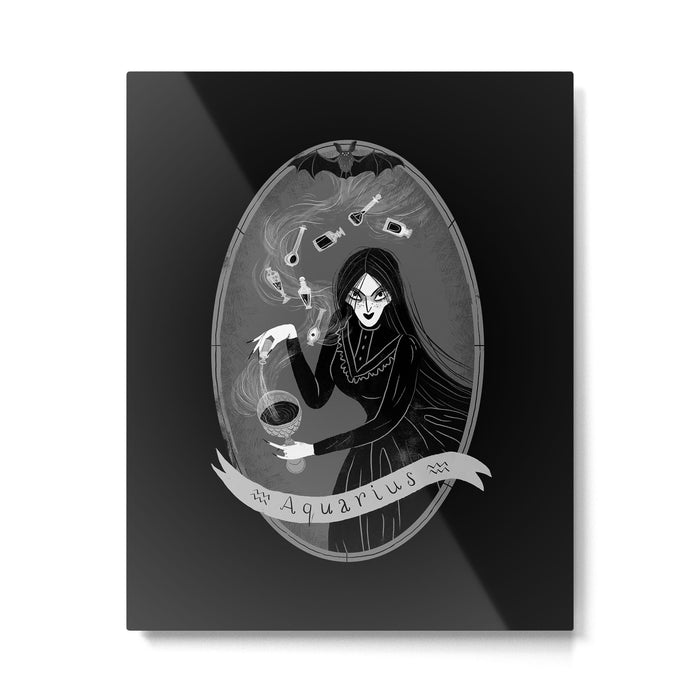 Aquarius Witchy Zodiac Metal Print Gallery Image 1