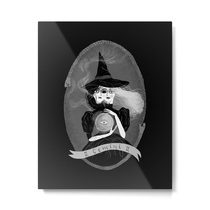 Gemini Witchy Zodiac Metal Print Gallery Image 1