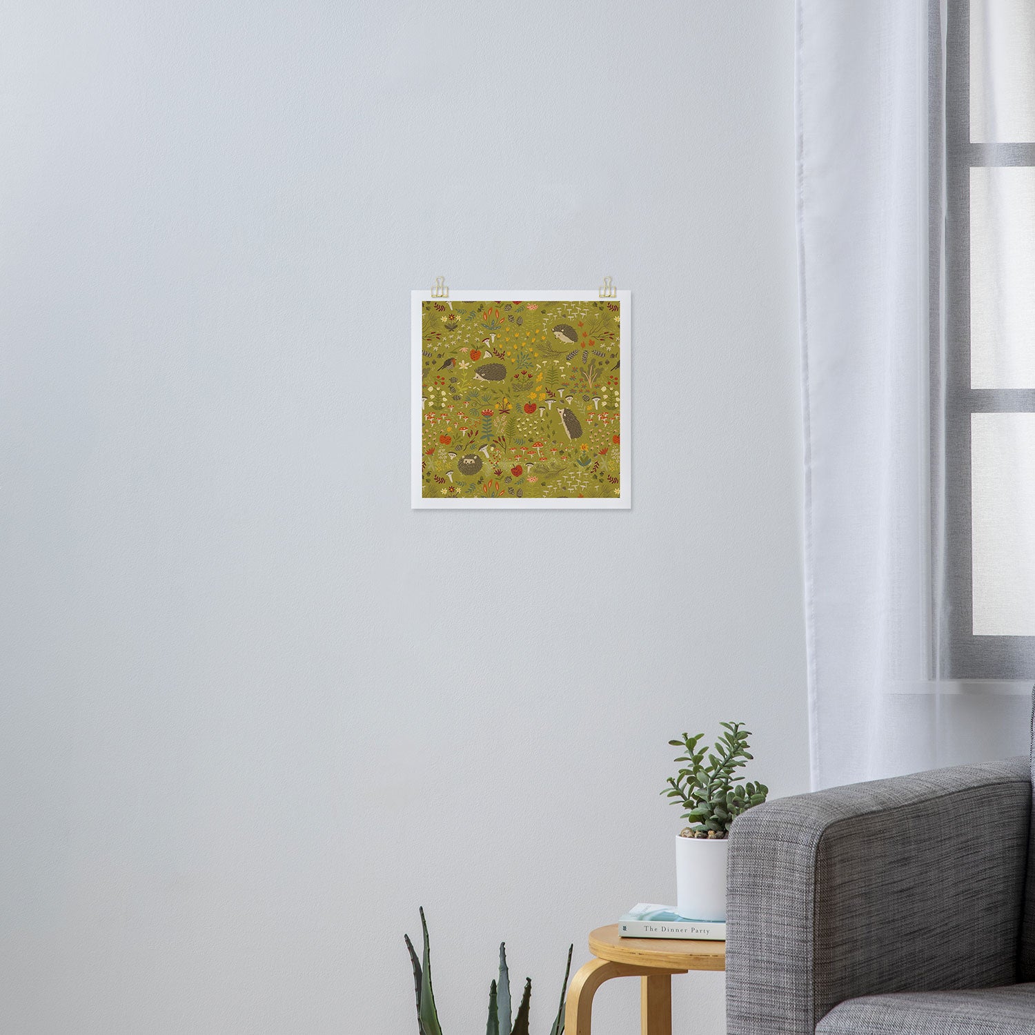 Hedgehog Meadow Art Print Gallery Image 3