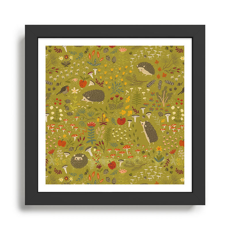 Hedgehog Meadow Framed Art Print Gallery Image 1