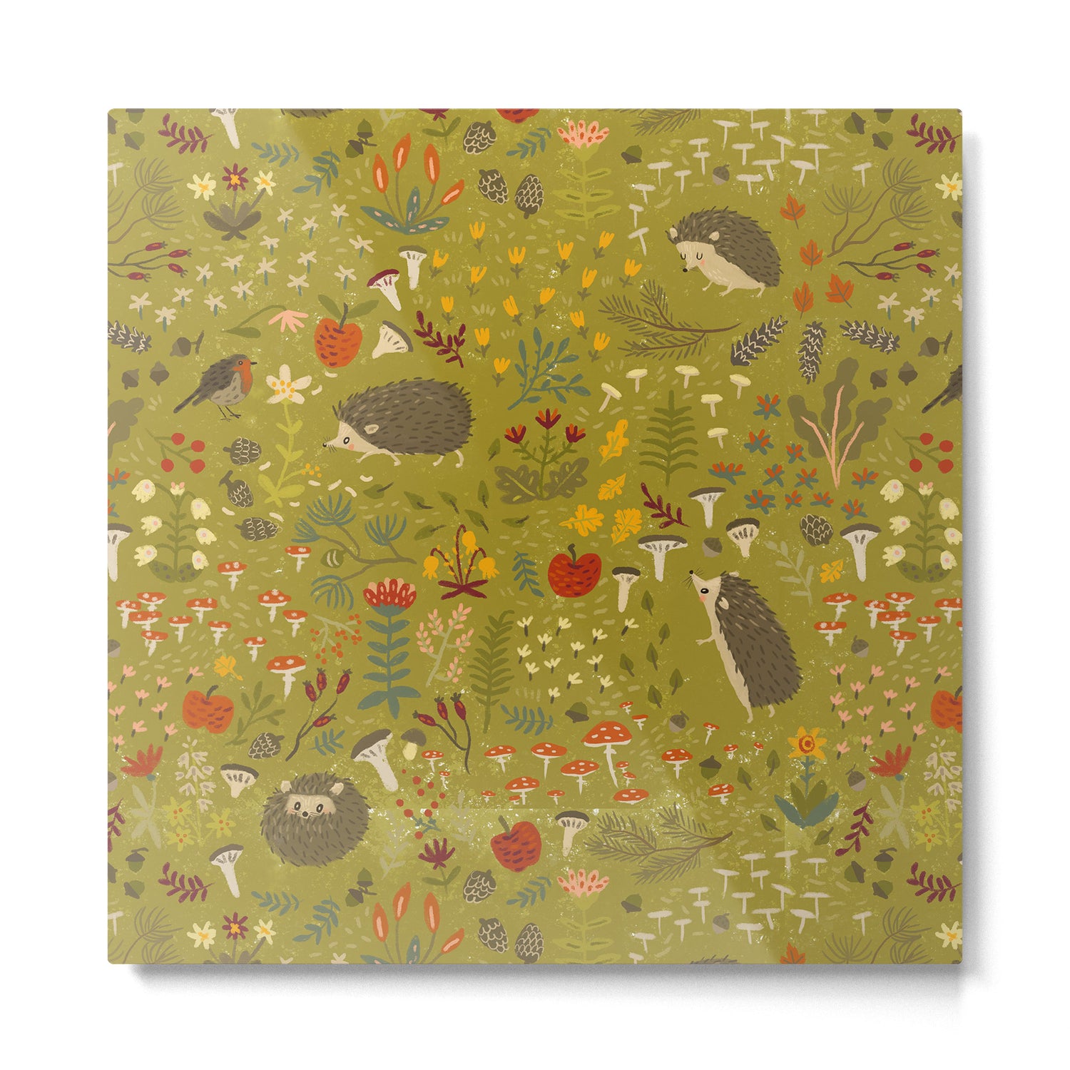 Hedgehog Meadow Metal Print Gallery Image 2
