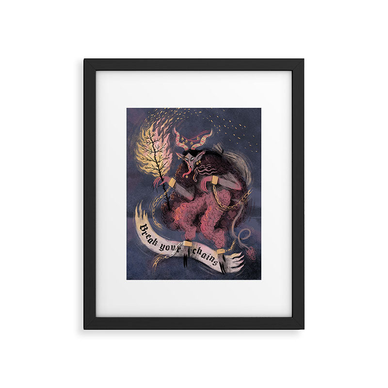 Krampus â Break your Chains! Framed Art Print Gallery Image 5