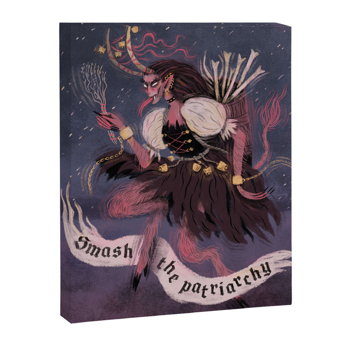 Krampus â Smash the Patriarchy Canvas Print Gallery Image 1