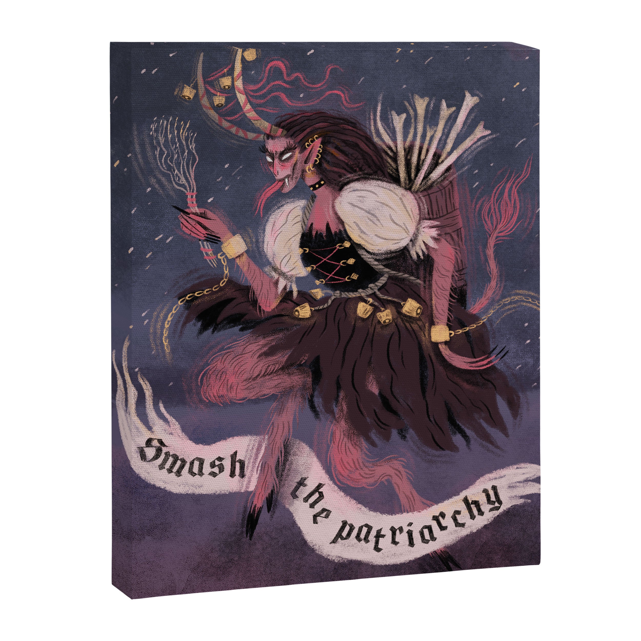 Krampus â Smash the Patriarchy Canvas Print Gallery Image 6