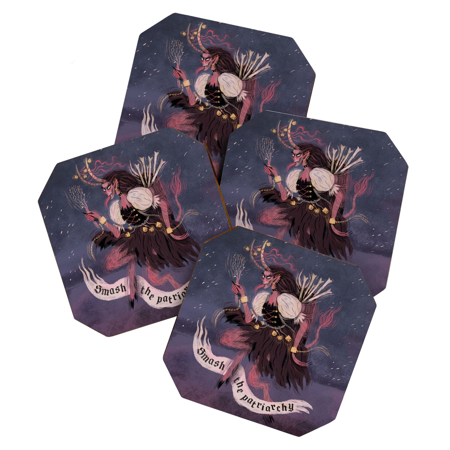 Krampus â Smash the Patriarchy Coaster Gallery Image 1