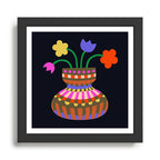Folk Flower Vase Framed Art Print Gallery Image 1