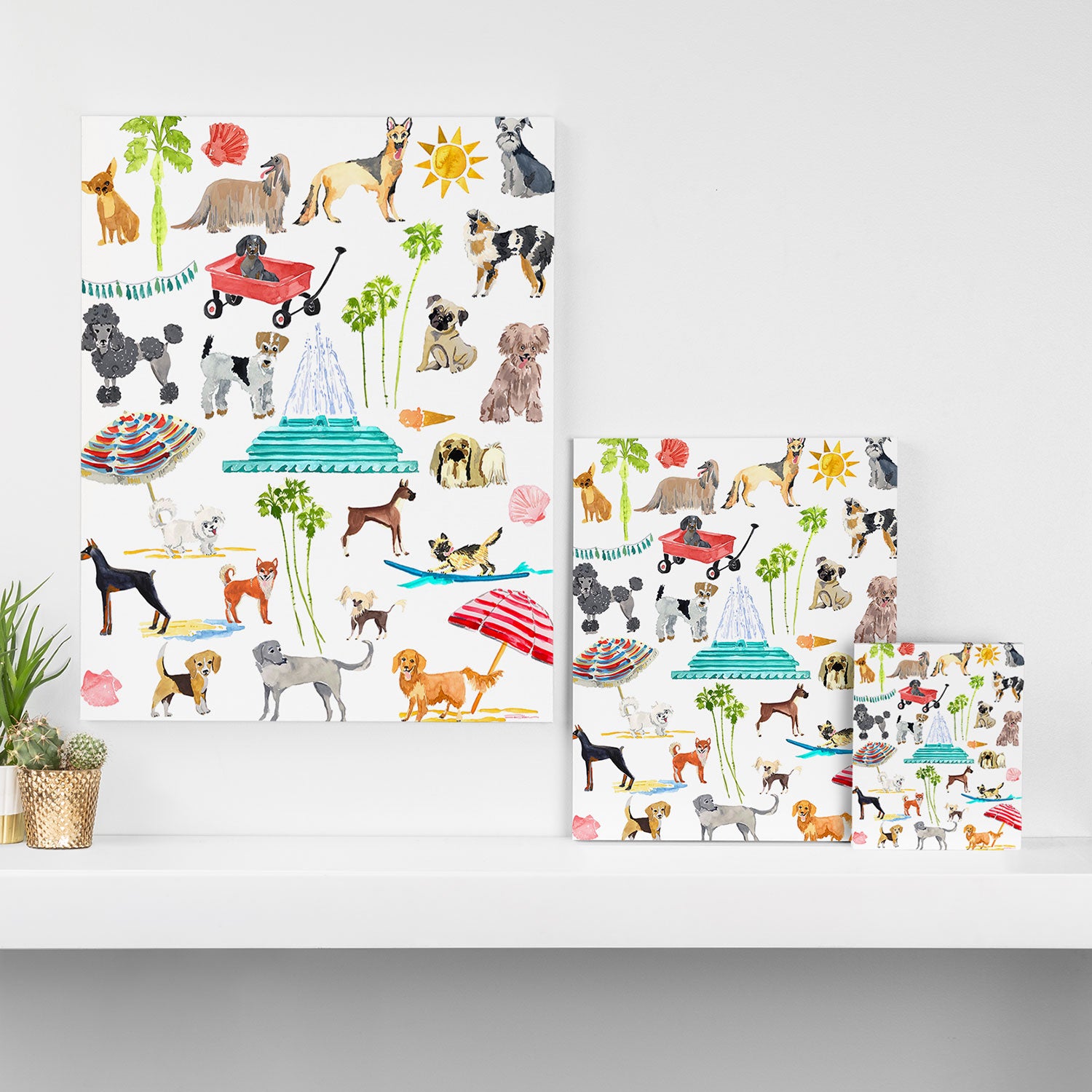 Doggie Days Canvas Print Gallery Image 3