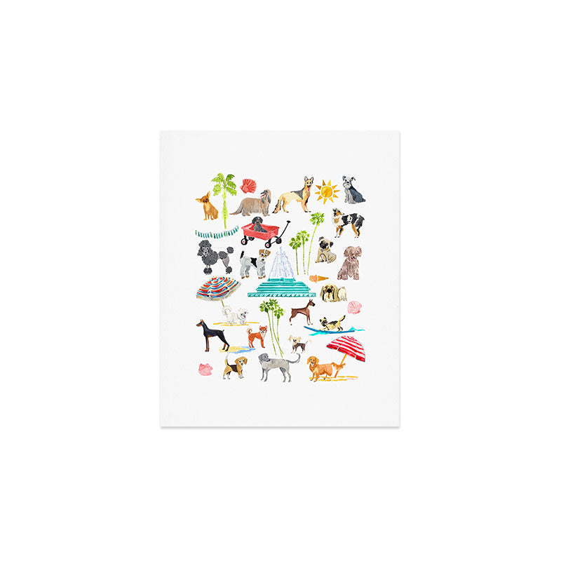 Doggie Days Art Print Gallery Image 1
