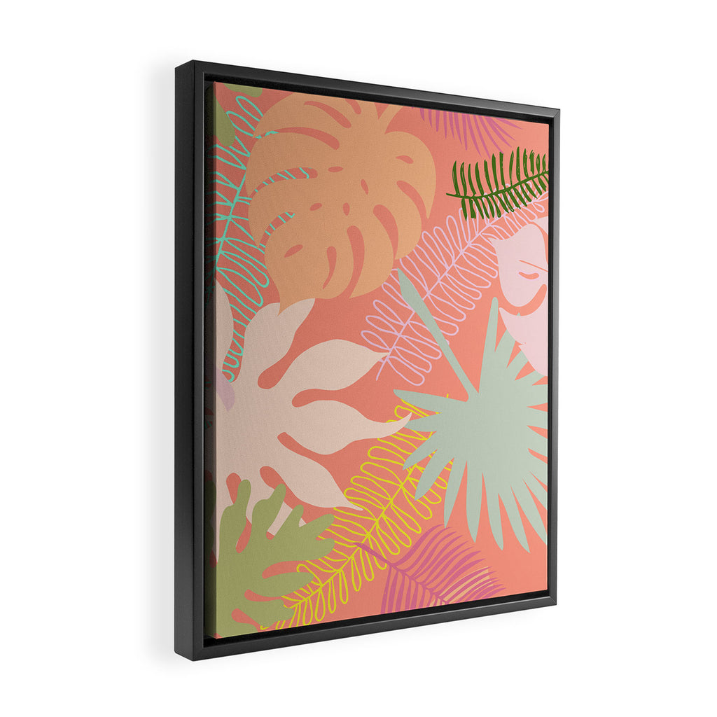 Melon Palms Framed Canvas Print Gallery Image 2