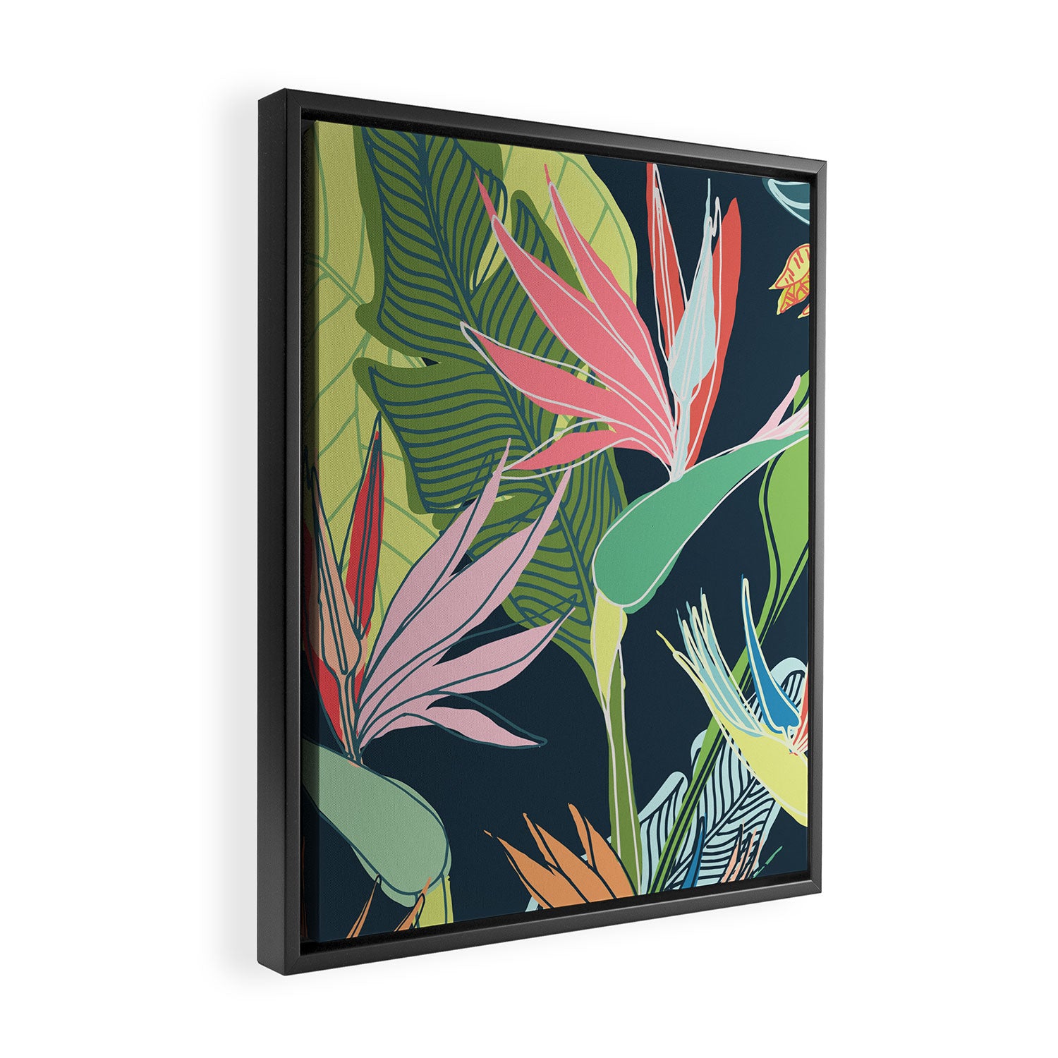 Tropical Bird of Paradise Framed Canvas Print Gallery Image 2