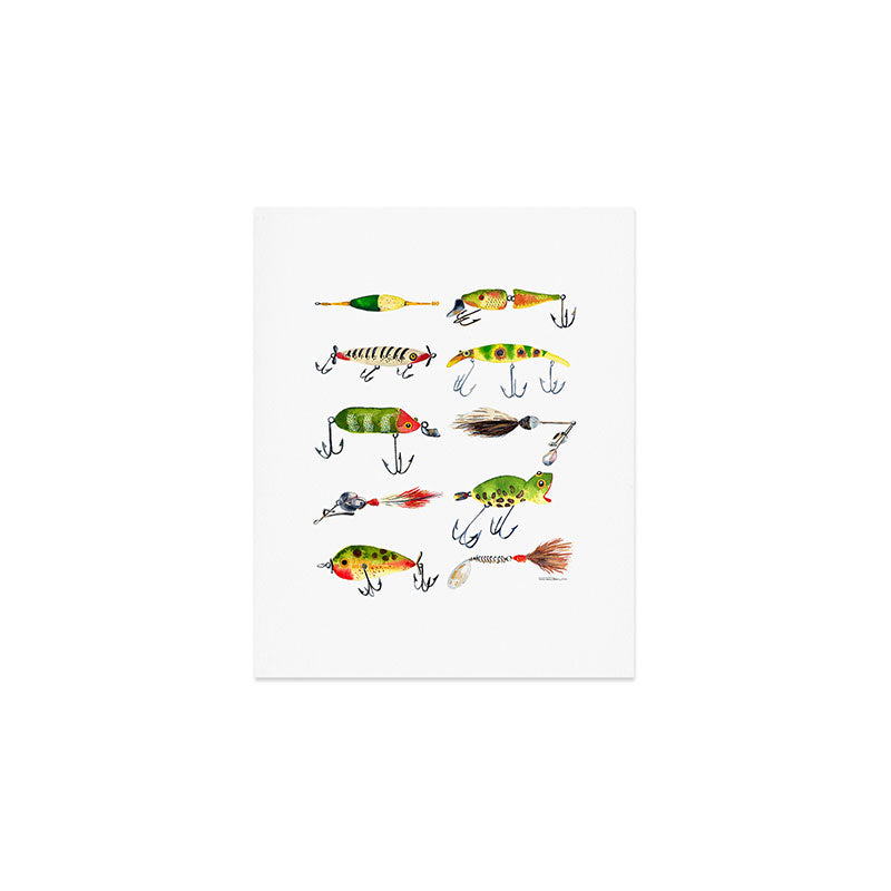 Vintage Fishing Lures Art Print Gallery Image 1