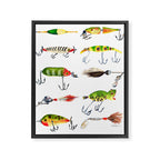 Vintage Fishing Lures Framed Canvas Print Gallery Image 8