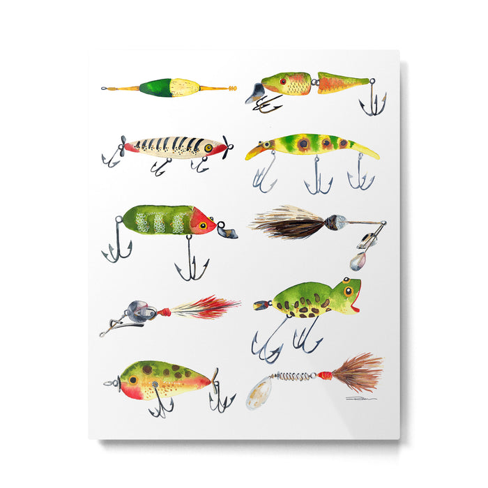 Vintage Fishing Lures Metal Print Gallery Image 1